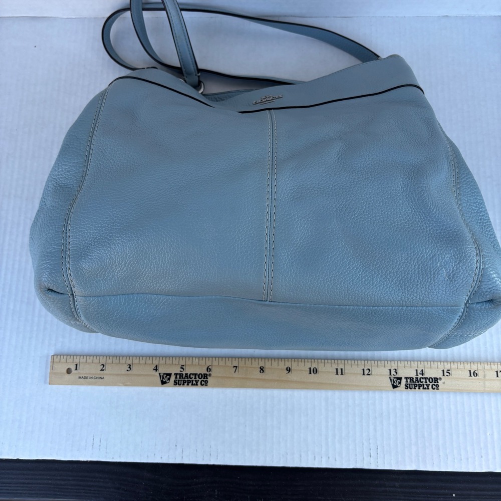 Coach‎ Lexy Shoulder Bag Light Blue Pebbled Leather Hobo F28997 - Picture 5 of 16